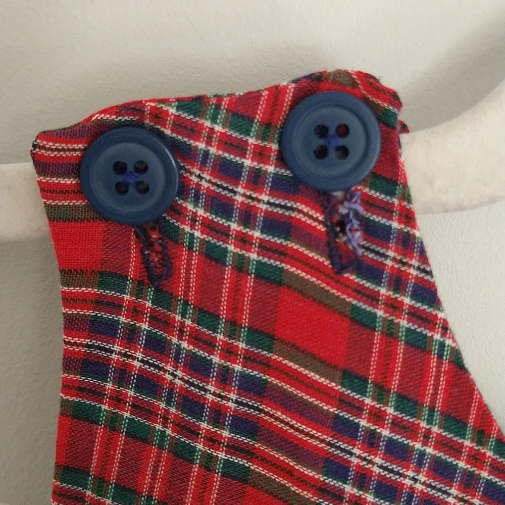 Toddler Girl Red Plaid Dress - Picture 5 of 6